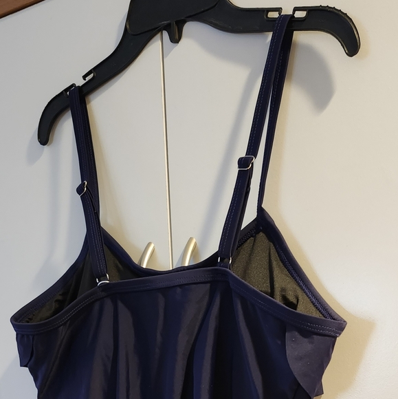 NWT B2PRITY- XL Tummy Control Tankini Swimsuit Top. Deep Blue,Adjustable Strap's - Picture 2 of 12